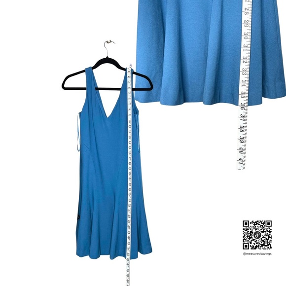 Ralph Lauren Blue Label (Medium NWT} - Blue V-Neck Fit & Flare Dress - Picture 14 of 16